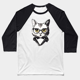 a cat in a tuxedo Baseball T-Shirt